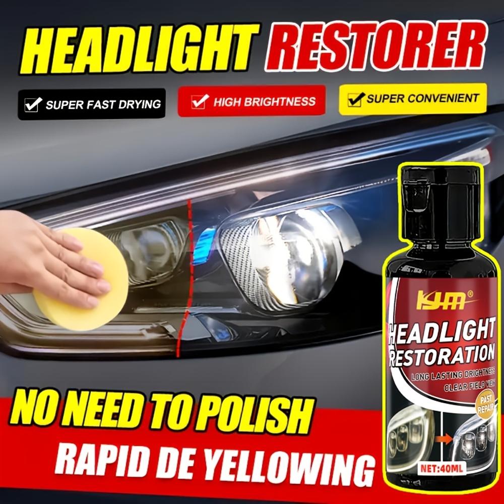 Headlamp Restoration Kit - Advanced Restoration Solution for Clear and Bright Headlamps, Prevents Yellowing and Oxidisation, Lon