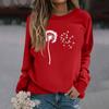 Женская модная повседневная толстовка с длинным рукавом и круглым вырезом с принтом