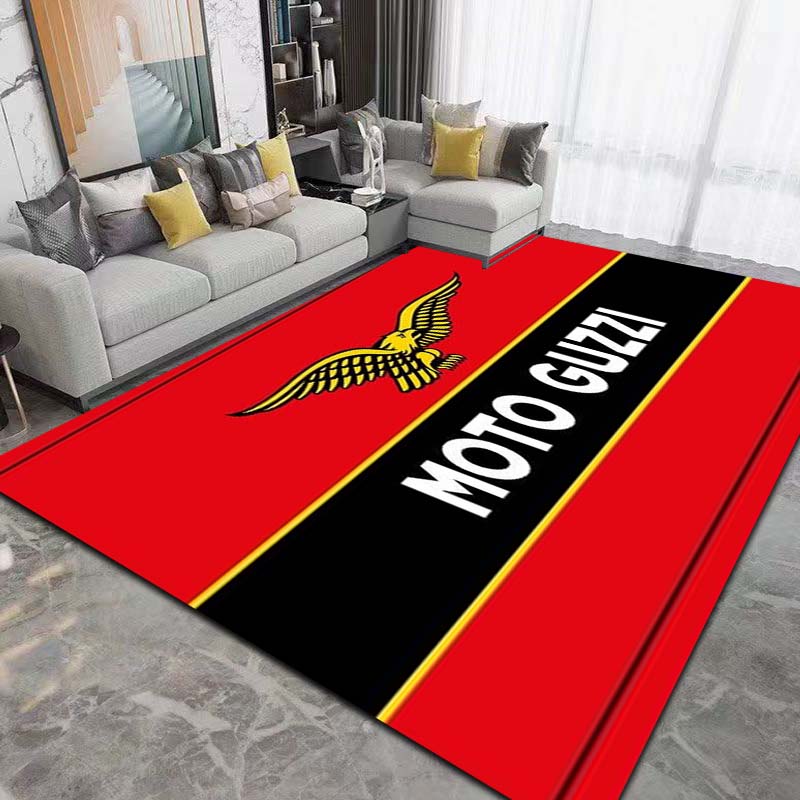 2026 New Retro Motorcycle G-Guzzi Printed Carpet Living Room Bedroom Decoration Tea Table Table Non slip Entrance Carpet Gift
