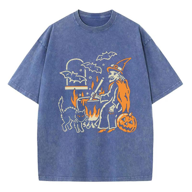 Летняя женская футболка унисекс с коротким рукавом и принтом тыквы на тему Хэллоуина, повседневная мужская ретро-одежда