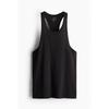 H M dryMove Sleeveless Sport Top Black