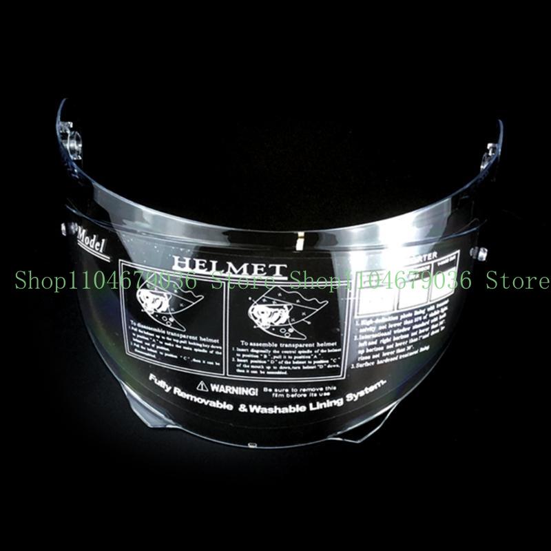 652F Professional Helmet Visor Film Anti-fog Face Shield Colorful Motorcycles Helmet Visor PC-materisl fit for HJ-33 i90