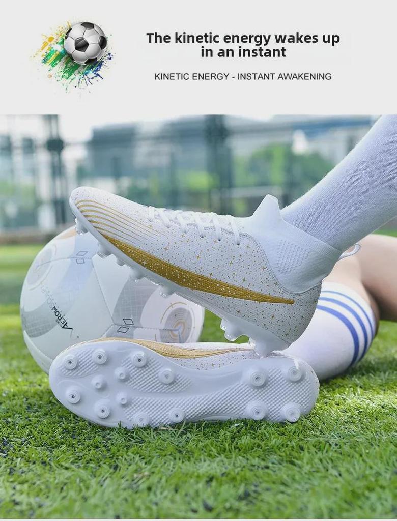 Футбольные бутсы унисекс для игры в искусственную траву для подростков и детей | AG Long Nails & TF Broken Nails | Идеально подходит для спортивных тренировок и соревнований