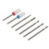 7pcs Nail Drill Bits Sets High Hardness Ceramic Tungsten Steel Nail Polish Gel Removal Manicure