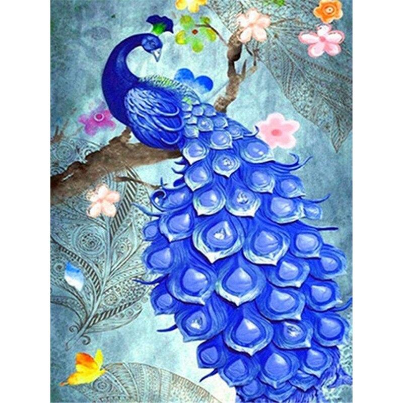 Новый 5D DIY алмазная живопись Павлин Алмазная вышивка цветок животное вышивка крестиком полная квадратная круглая дрель ремесла домашний декор подарок