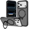 Магнитный чехол для iPhone 17/16/15/14/13 Pro Max 12 с вращающимся на 360° кольцом-подставкой, Совместим с магнитным автомобильным держателем, Подставка