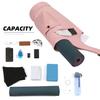 Yoga Mat Carrier Bag Large Opening Polyester Gym Bag with Waterproof Pocket and Drawstring Water Bottle Holder