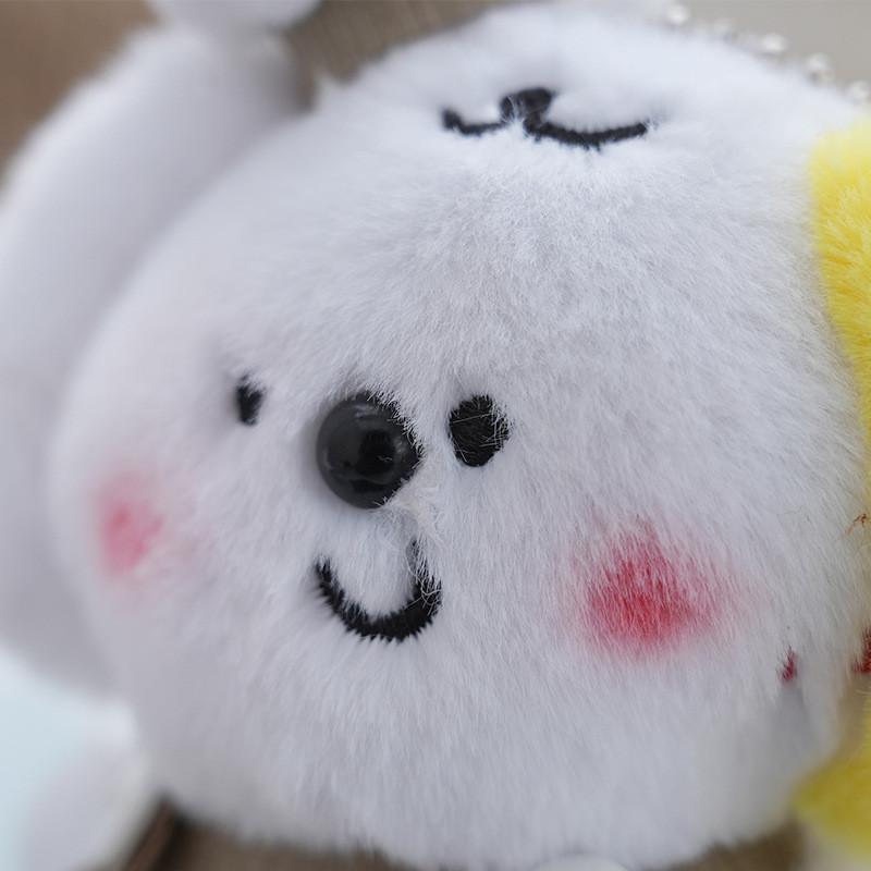 Плюшевый милый маленький брелок для собаки, мультяшная кукла с очаровательными дизайнами слюнявчиков для подарков