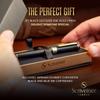 Black Lacquer Fountain Pen by Scriveiner. - Luxury Fountain Pen with 24K Gold Finish of Attractive Beauty, Schmidt 18K Gold Plated Nib (wide), Elegant