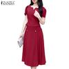 Women Short Sleeve Blouse and Skirts Casual Two Piece Suit Sets