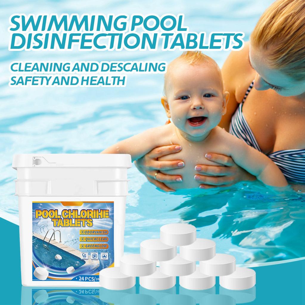 Chlorines Tablets For Swimming Pools, Kills And Stops Algaes, Slow Dissolving,Individually Wrapped,Pool Chlorines Tablets