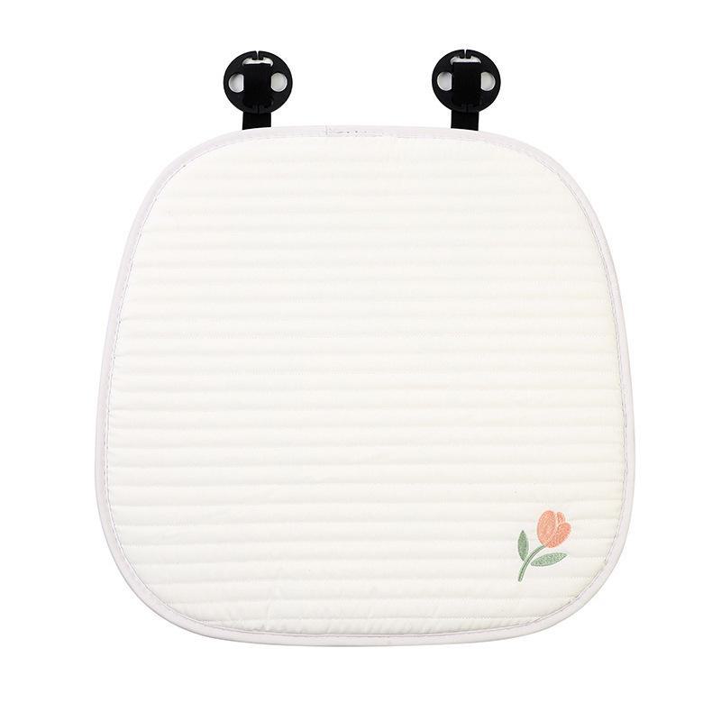 Cartoon Embroidered Bow Car Headrest Neck Pillow: Elastic, Breathable, and Stylish Car Interior Accessory.