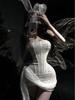 2025 Fall Women's Lace Mesh Off-Shoulder Sheer Bandeau Slim Dress
