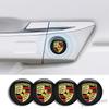AAX1 4pcs 20mm Car Door Keyhole Lock Protection Sticker Accessories For Porsche Panamera Cayenne 911 718 Macan Carrera-GT 944 Sticker