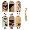 12pcs Single Side Halloween Packing Tags DIY Pendant Tag Halloween Paper Hanging Tag  Holidays