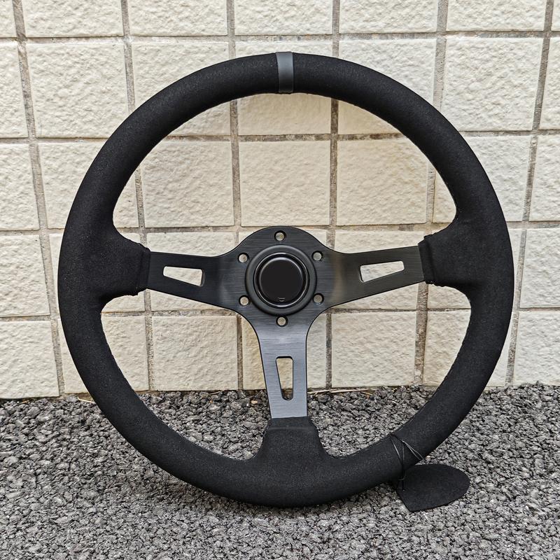 JDM BLACK EDITION Steering Wheel Universal Modified Car Deep Dish Race Sports Steering Wheel