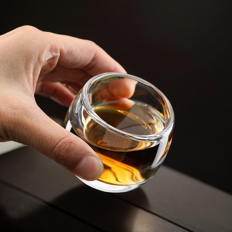 Набор из 2 шт. Посуда Хрустальное стекло 80 мл Мастер-чашка Диспенсер для воды Кавайная Утолщенная Чайная чашка Дом Кофейная посуда Чайная посуда Кофейные чашки