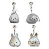 1/4Pcs Pet Rabbit Hair Keychain Keepsake Capsule Memorial Pendant Hair Storage Bottle Transparent Pet Hair Key Chain