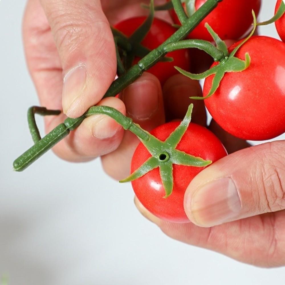 Foam Artificial Tomatoes String Lifelike Hanging Fake Fruit Props Handicrafts Farmhouse Simulation Tomatoes Model Home Decor