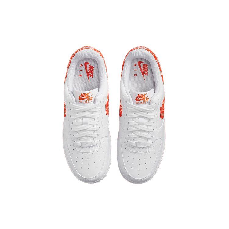 Nike Женские кроссовки Air Force 1 07 Rush Orange Paisley белые DJ9942-102