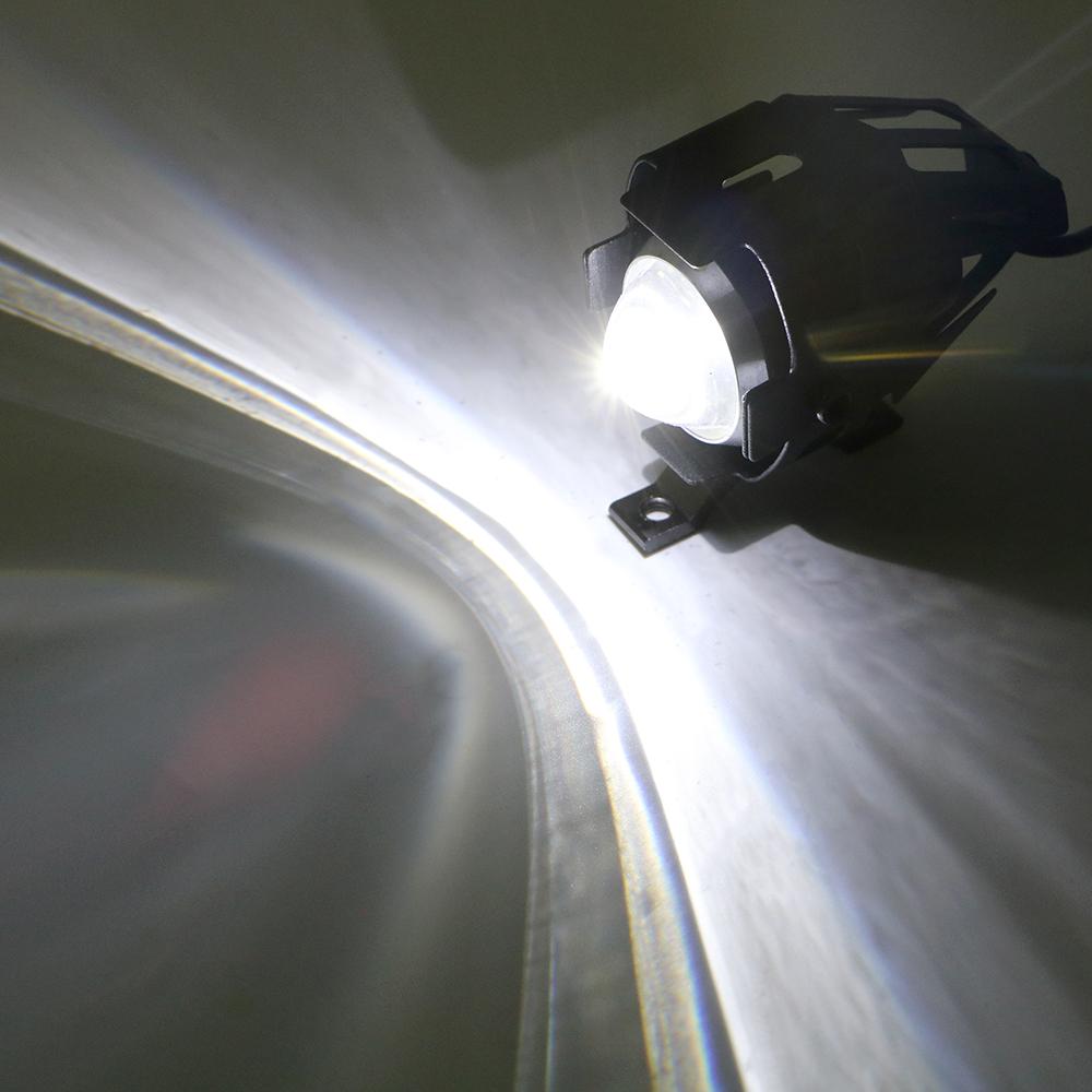 Motorcycle Headlight Auxiliary Working Lamp Angel Eye LED DRL Spotlights 12V Mini U5 Motorcycle Accessories Motorbike Spot Fog Light 2pcs