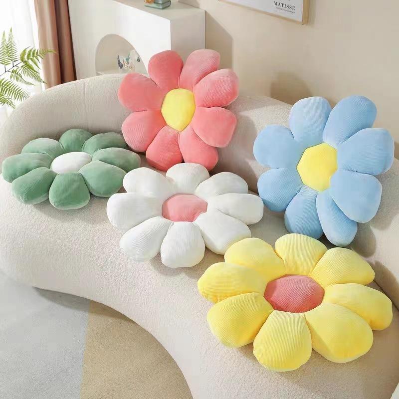 Мягкая подушка с шестью лепестками цветов, девчачий декор комнаты, подушка с подсолнечником, эркер, розовый цветок, установка для детей, подушка для сиденья в спальне