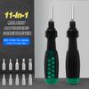 11-in-1 Portable Multibit Screwdrivers Ratcheting Screwdriver Telescoping CR-V Magnetic Screwdriver