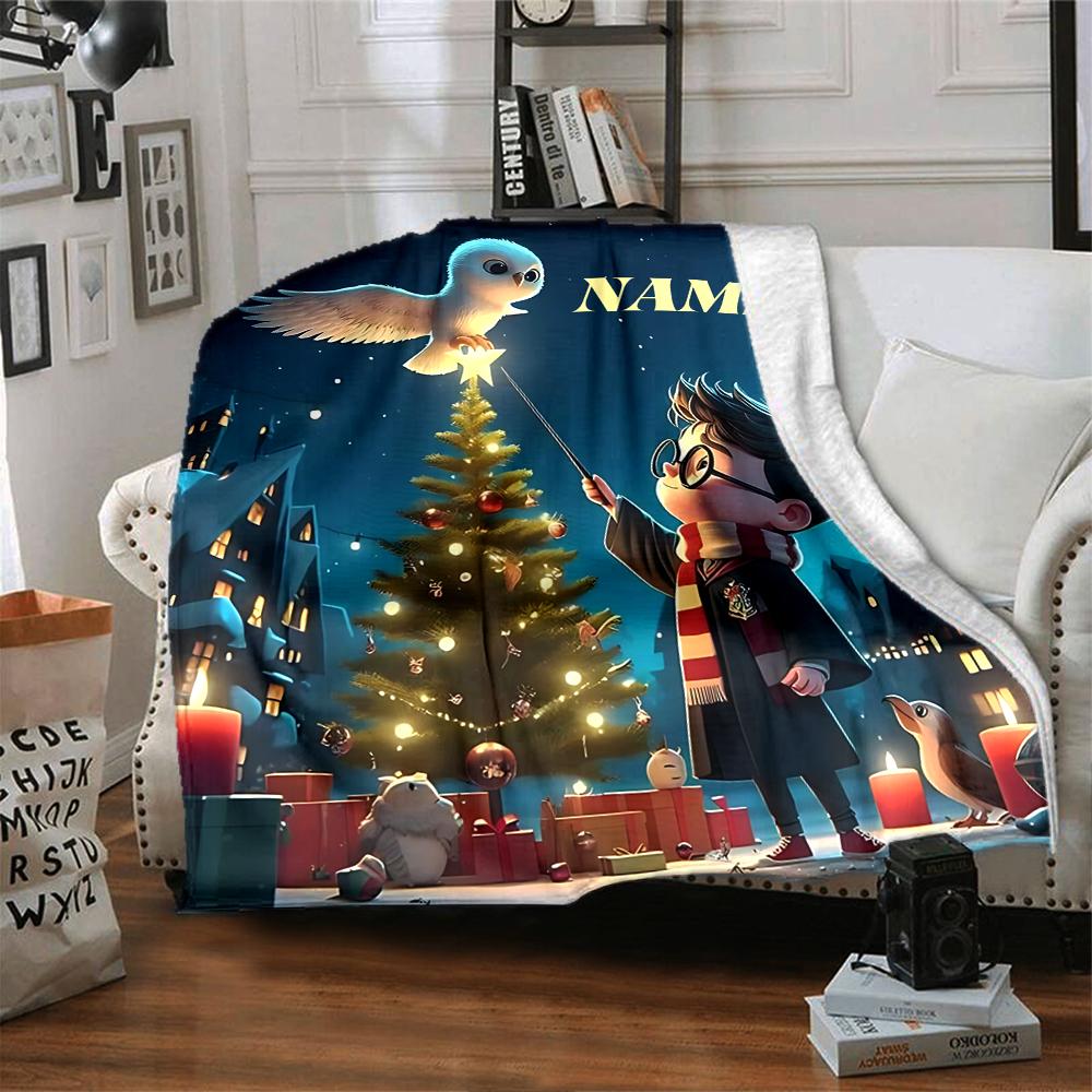 Custom Name Magic Mystery Hat blanket for Couch & Bed, Plush Cozy Fuzzy Blanket Super Soft & Warm Blankets for Fall and Winter. 0908108