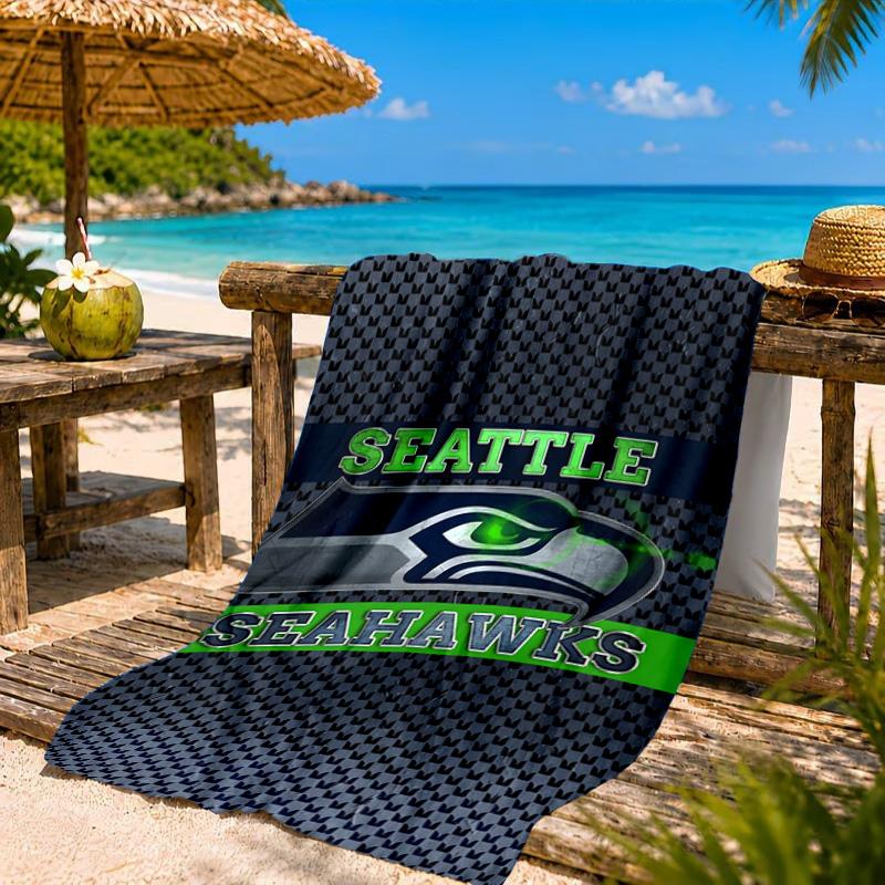 Seahawks Team Spirit Beach Towel, Quick-drying, Easy to Care for, Suitable for Both Fitness and Beach Vacations,Sports Essential