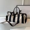 Ретро полосатая женская дорожная сумка большой вместимости, прочная оксфордская сумка-трансформер через плечо для поездок на выходные и ежедневных поездок на работу CLE