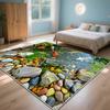 3D Каменный Пруд Пейзаж Моющийся КОВЕР ДЛЯ ГОСТИНОЙ Пасторальный Стиль Ковры для Большой Комнаты Декорация Дома Большой Ковер Коврик для Стула