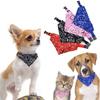 Plaid With Collar Dog Neckerchief Dogs Bandana Pet Triangle Towel Pet Accessories Cats Scarf