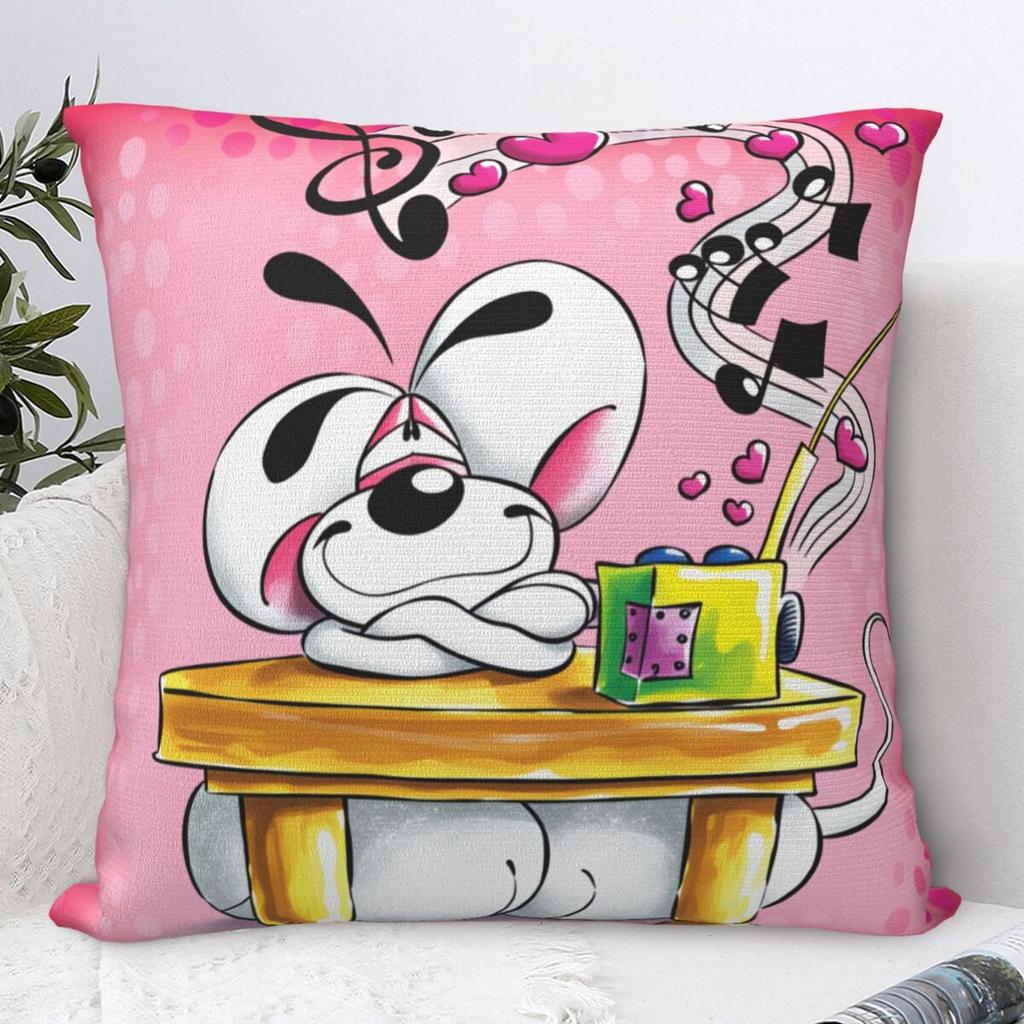 Cartoon Diddl Diddlina Pillow Case Cushion Cover Square Printed Pillow Cover Vintage Pillowcases For Chair Sofa Home Decoration