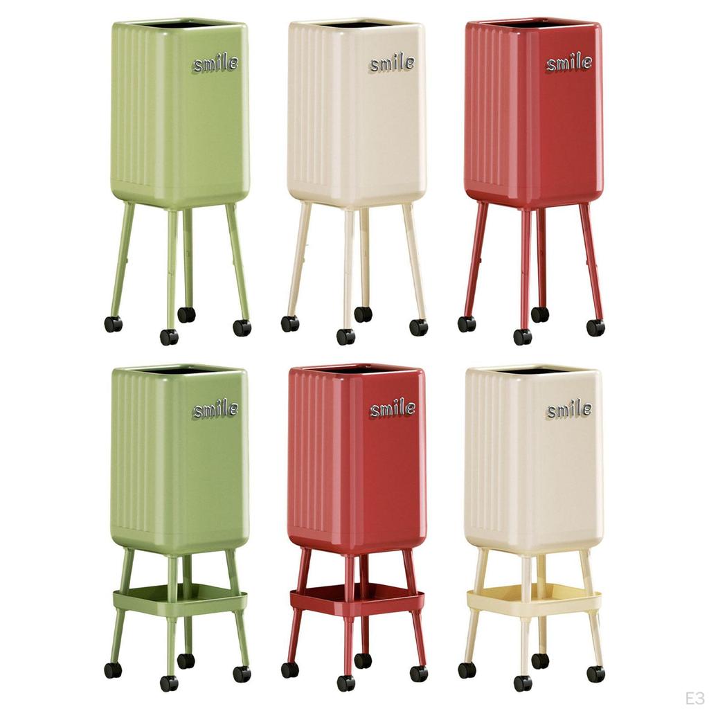 Современная большая мусорная корзина на колесиках без крышки для офиса, кухни, ресторана, ванной комнаты.