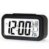 Battery Digital Alarm Clock Student Clock Large LCD Display Snooze Kids Clock Light Sensor Nightlight Office Table Clock