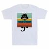 Cotton Black Cat I Cat Lovers Gift Funny What T-Shirt Want I Do HU14