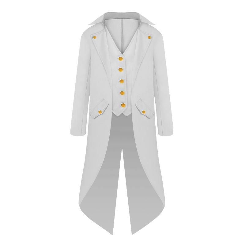 Детский винтажный фрак в стиле стимпанк, куртка, готический викторианский сюртук, костюм для косплея, костюм на Хэллоуин, платье