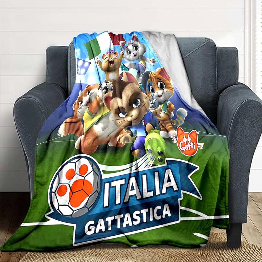 1Pc Super Kitties Adventure Blanket For Couch Bed Plush Cozy Fuzzy Blanket Super Soft Warm Blankets For Fall And Winter 0918265
