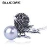 Vintage Bird Shape Brooches Simulated Antique Silver Animal Jewelry Women Girls Party Scarf Suit Pins
