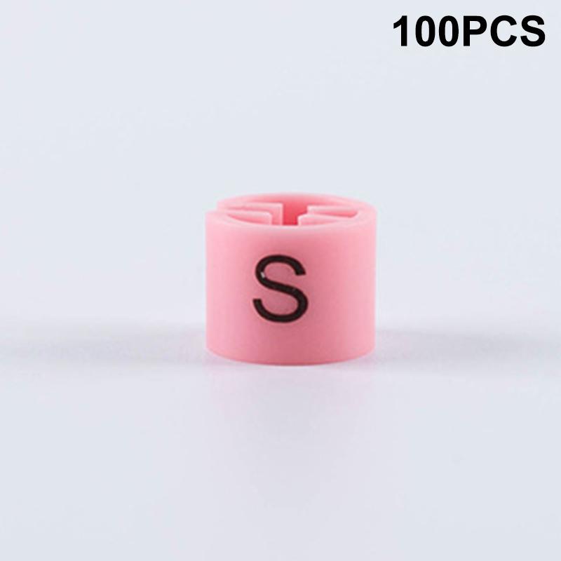 100 шт., бирка для определения размера вешалки, пластиковая бирка для одежды, кольца для магазина одежды, вешалка Xs SML Xl 3Xl-5Xl