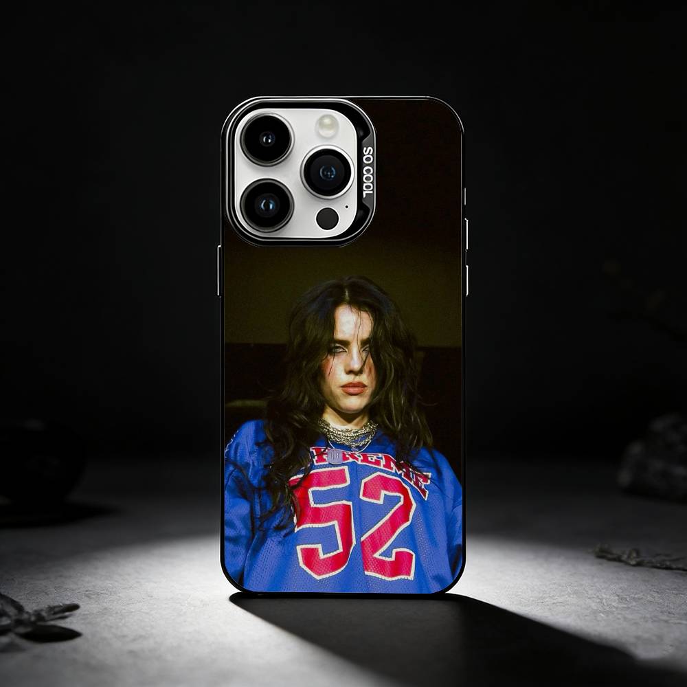 Чехол для телефона Billie B-BLUE Eilish singer Для iPhone 17,16,15,14,13,12,11 Plus,Pro Max,XS,Цветной серебристый чехол для телефона