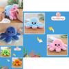 Adorable Double-sided Flip Reversible Octopus Plush Toy In Soft And Lifelike Style
