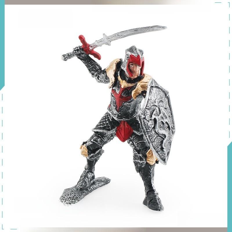 Изысканная статичная модель западного мифического рыцаря с детализированным оружием, идеально подходящая для демонстрации