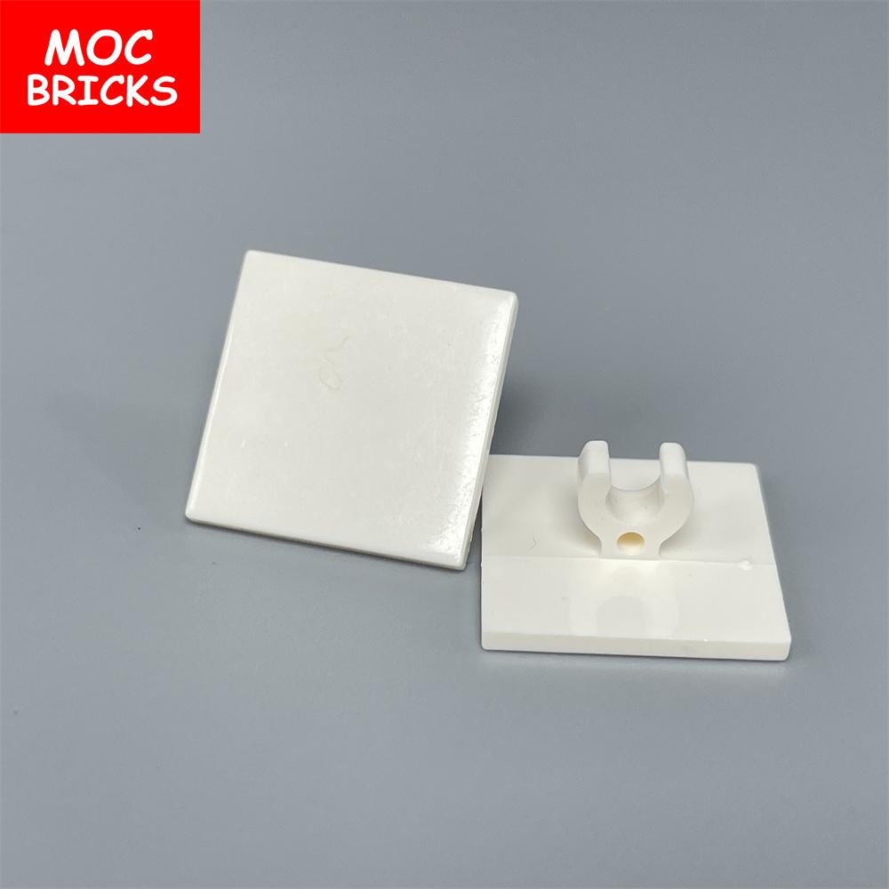 10pcs/lot MOC Blocks Road Sign Clip-on 2 x 2 Square Fit Featuring 30258 15210 Construction Bricks Parts Learning Dolls Children's Playthings