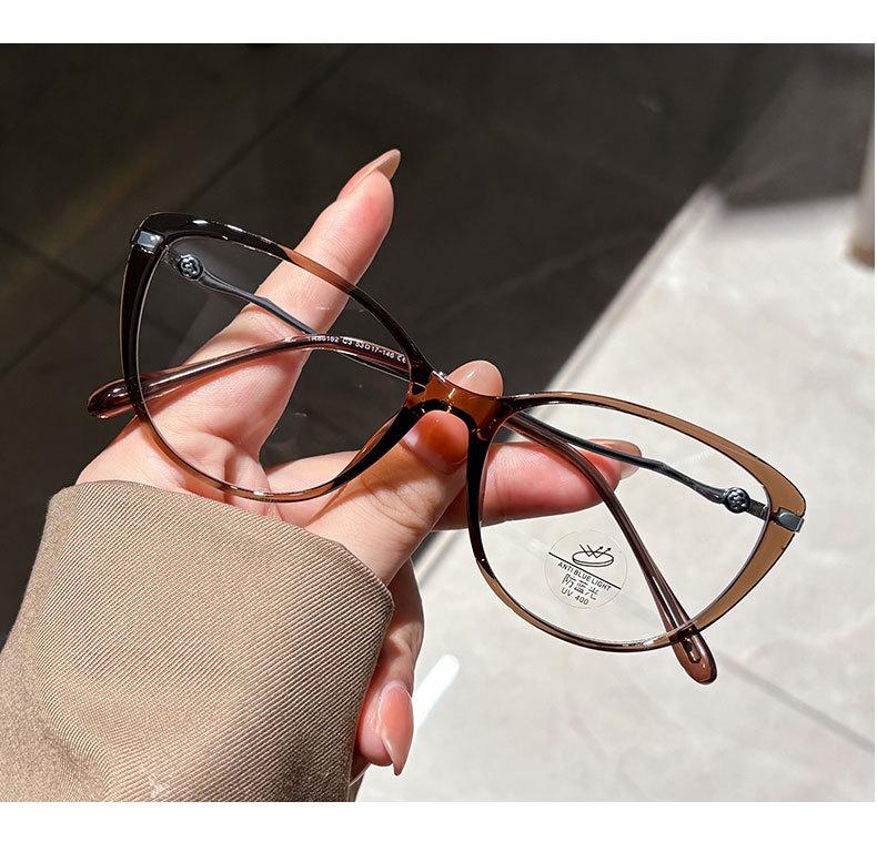 Элегантная женская оправа для очков «кошачий глаз»-бабочка - Цветочная, Большая, Стройнящая, Защита от синего света, Очки без диоптрий