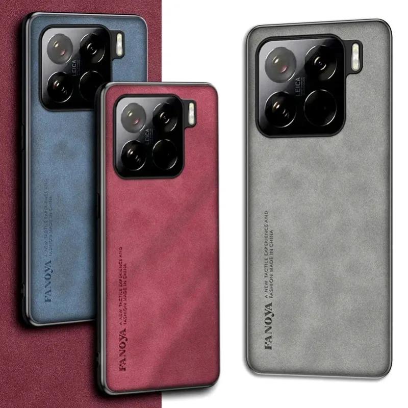 Чехлы для Xiaomi 15 Матовый чехол из искусственной кожи ягненка для Xiaomi 15 Pro 14T 14 Ultra 13T Turbo4 POCO X7Pro Мягкая рамка Противоударный чехол