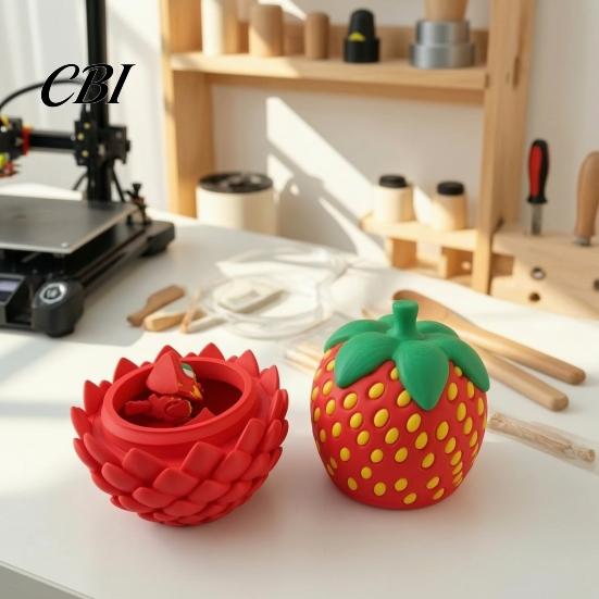 Подвижная фигурка дракона Клубничное яйцо с драконом, 3D-печатная игрушка-антистресс, коллекционный орнамент, гибкие суставы, украшение для дома и офиса, форма