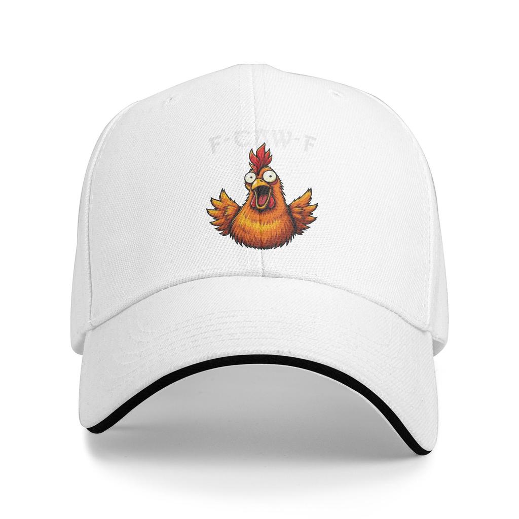 F-Caw-F Chicken Logo Funny FCAWF Meme Baseball Cap Women Print Trucker Hat Summer Casual Outdoor Gym Hot Sale Baseball Caps