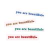 Наклейки на автомобиль You Are Beautiful Декор интерьера Наклейки на зеркало заднего вида Креативные спортивные виниловые наклейки из ПВХ