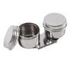 Painting Oil Pot Stainless Steel Oil Painting Double Palette Cup Oil Painting Palette Cup With Lid Portable